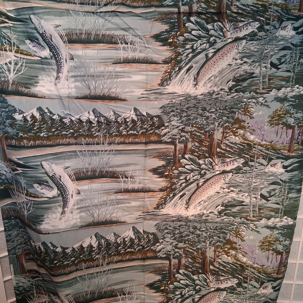 Fish / Scenic Nature Print Fabric 6398